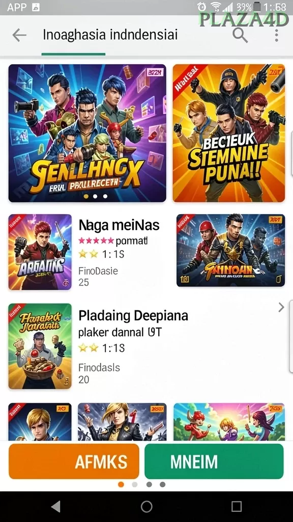 Cuplikan layar INDOACE — menu navigasi